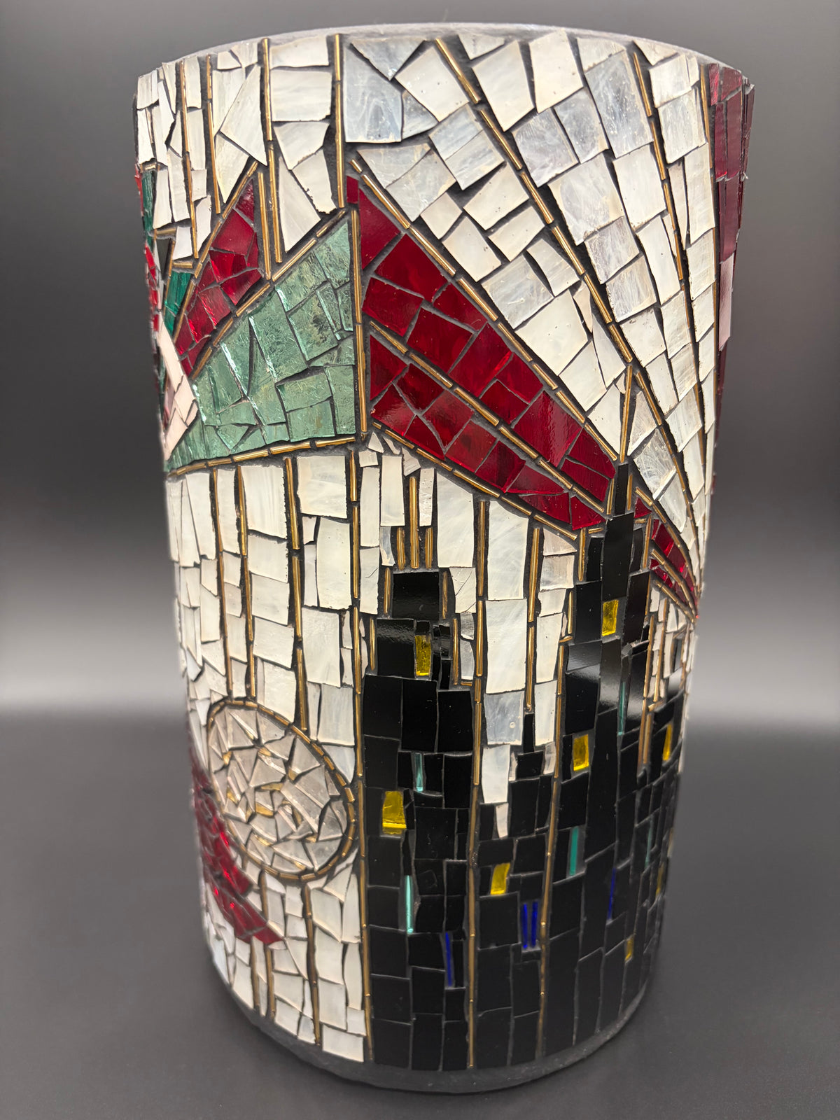 Myrtle – Handmade Art Deco Mosaic Votive