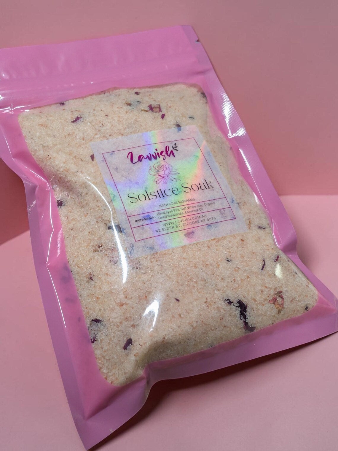 Solstice Bath Soak • Organic Himalayan Pink Salt, White Clay, Botanicals (100g)