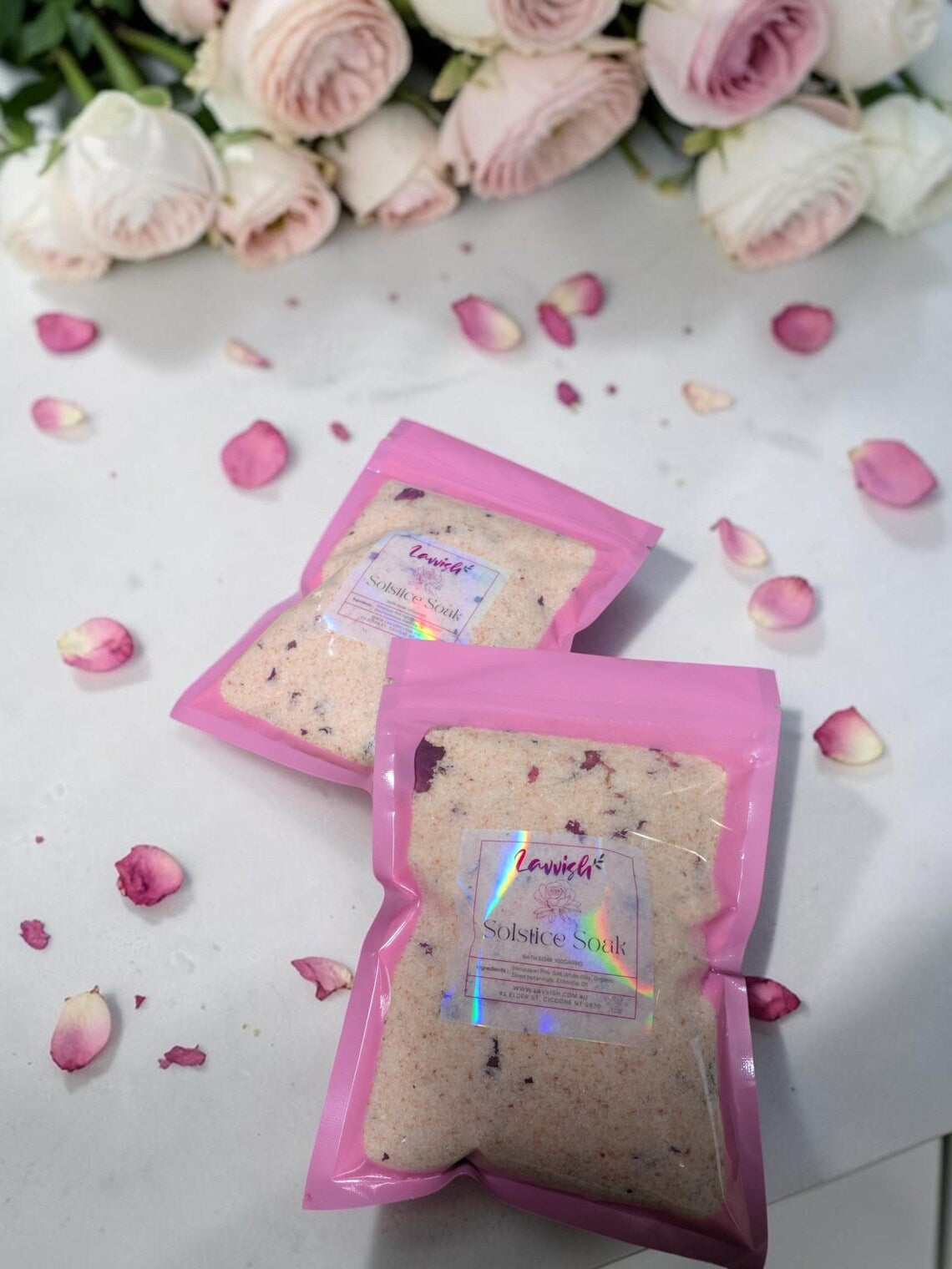 Solstice Bath Soak • Organic Himalayan Pink Salt, White Clay, Botanicals (100g)