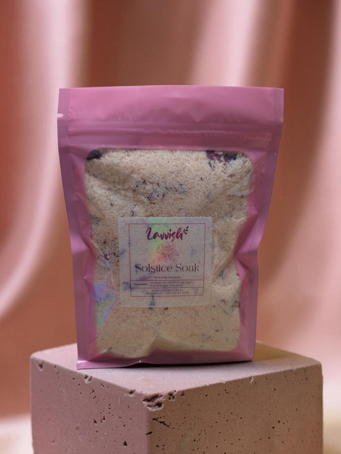 Solstice Bath Soak • Organic Himalayan Pink Salt, White Clay, Botanicals (100g)