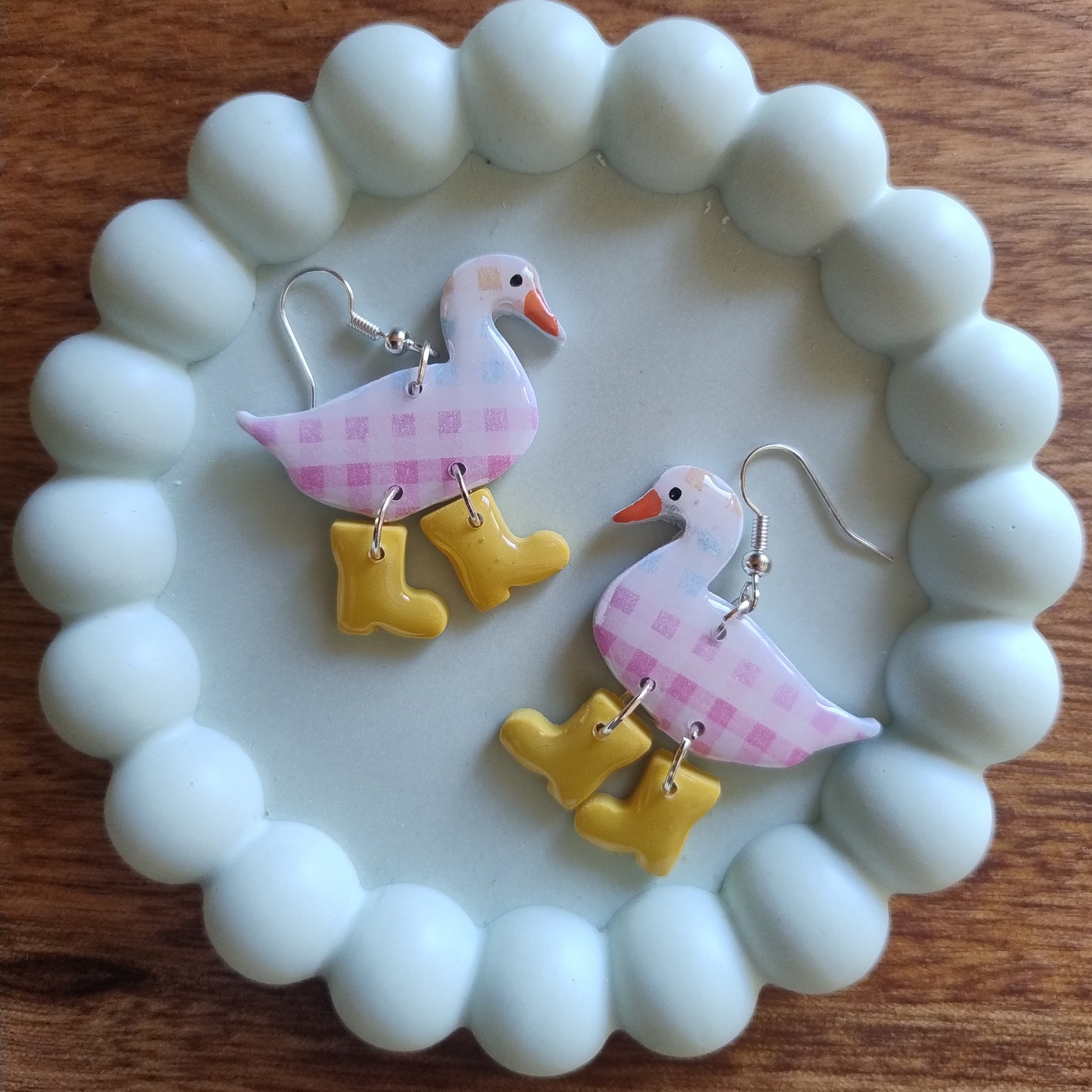 Chickens or Ducks in Boots Earrings