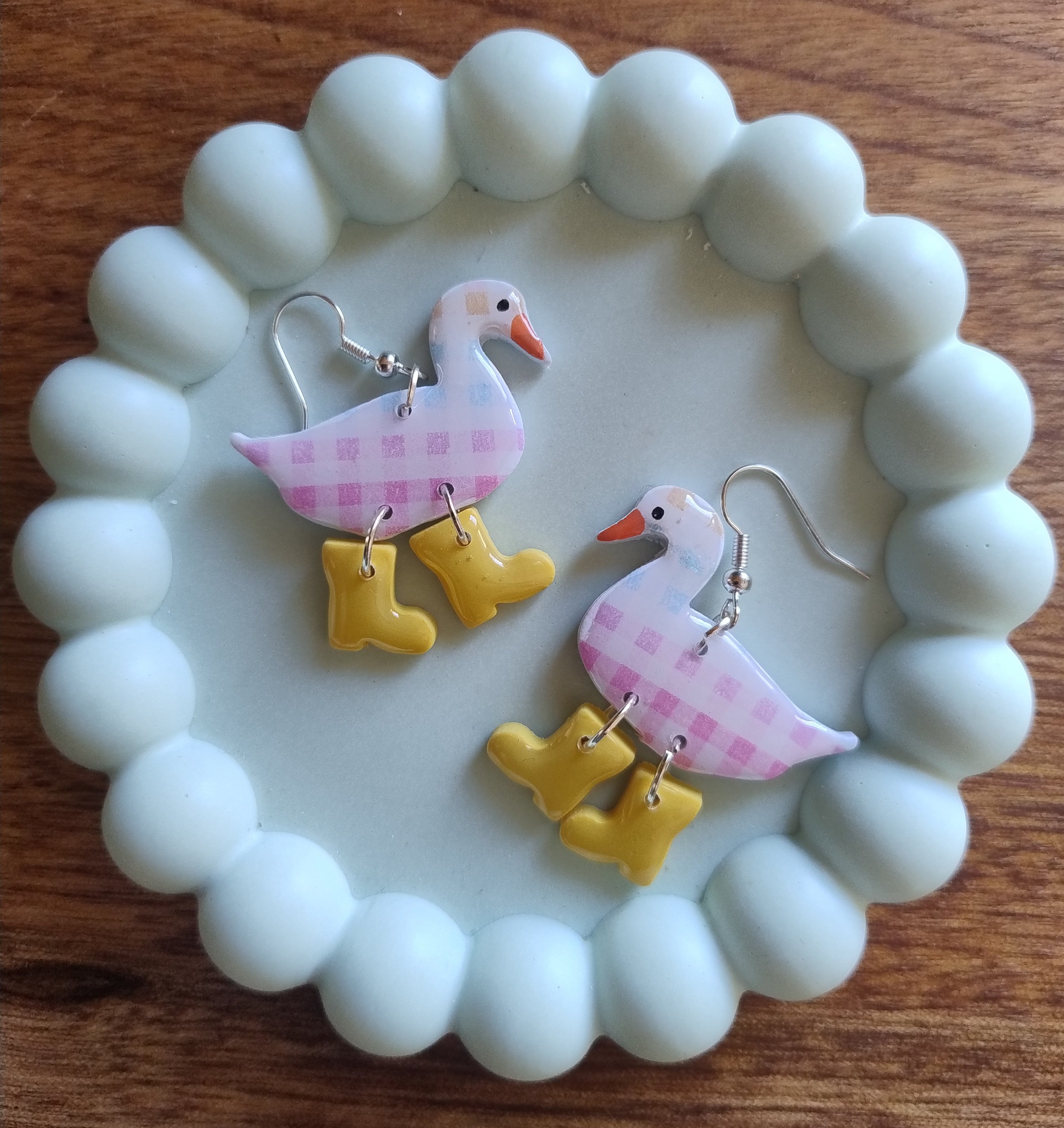 Chickens or Ducks in Boots Earrings