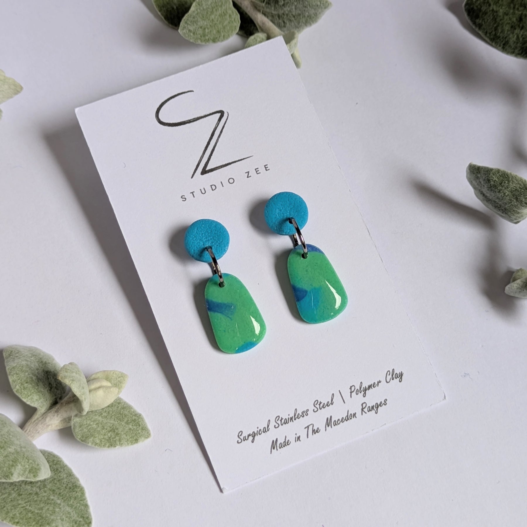Pillar Stud Dangle Earrings