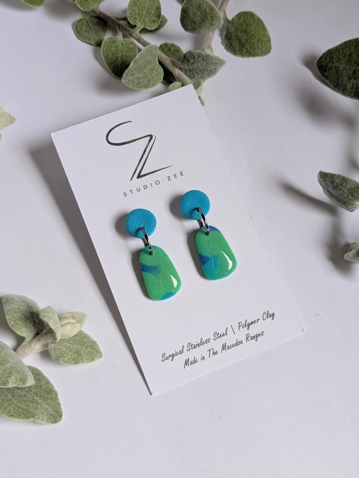Pillar Stud Dangle Earrings