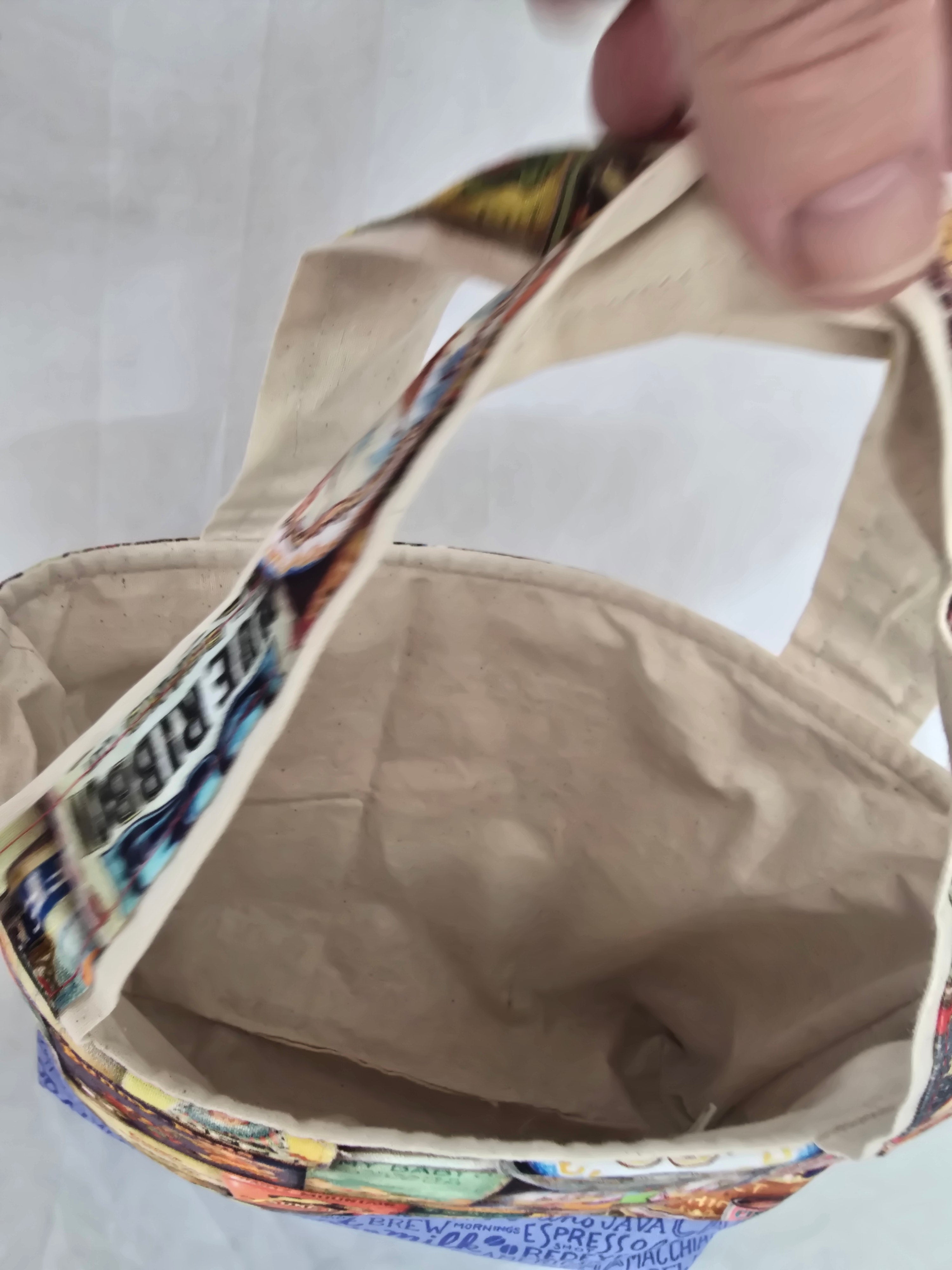 Handmade | Vintage Coffee Tin Print | Handbag