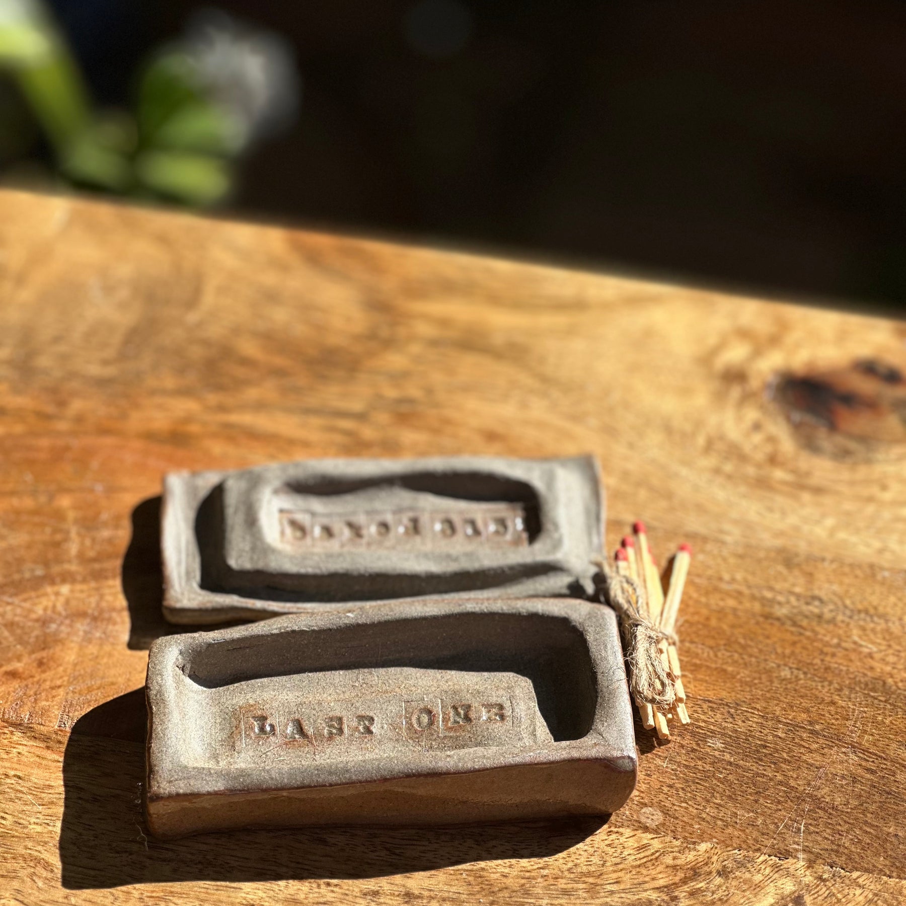 Handmade Ceramic Match Holder | Reduction Fired Stoneware | Matchbox 20