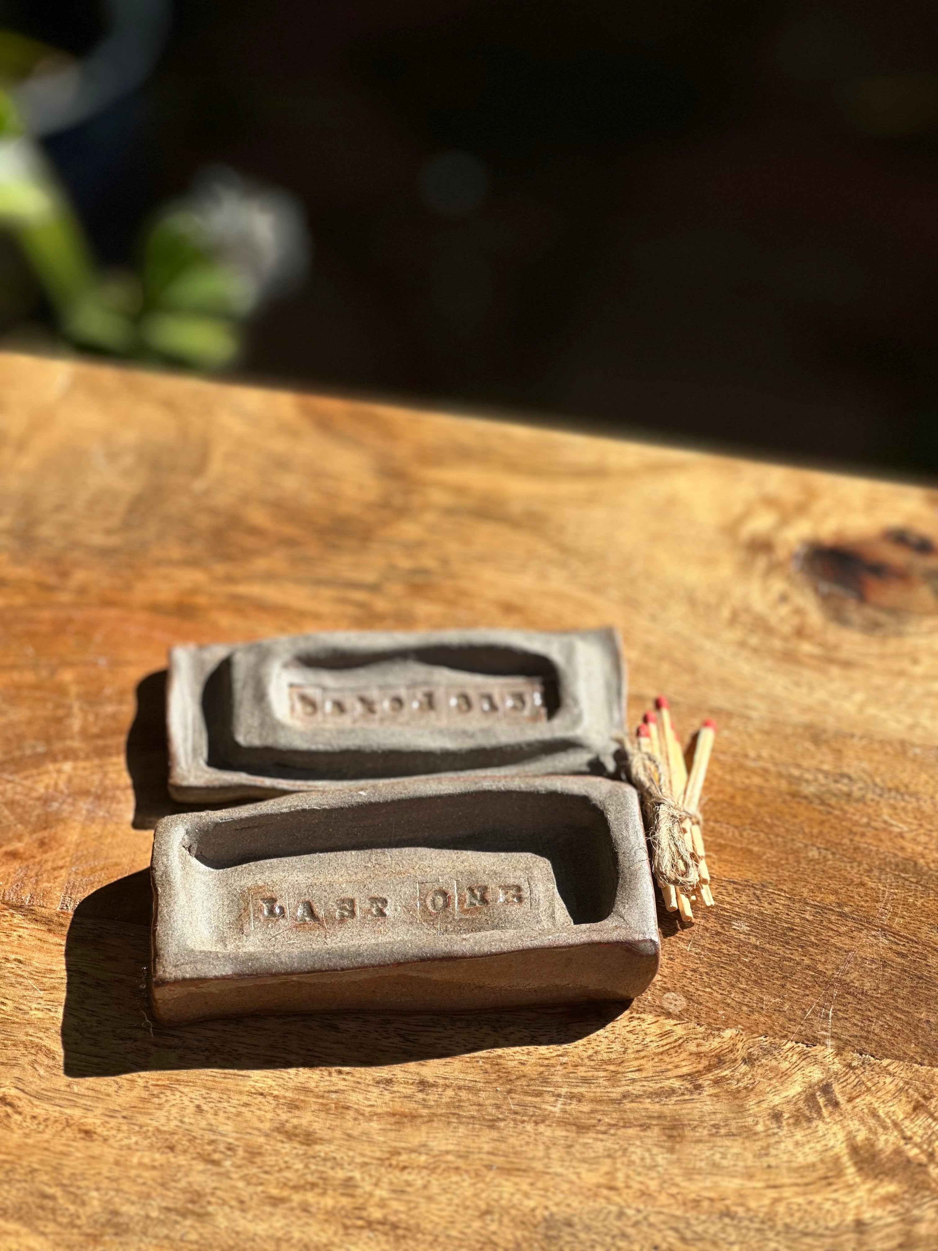 Handmade Ceramic Match Holder | Reduction Fired Stoneware | Matchbox 20