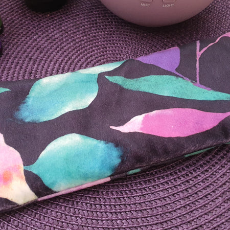 Aromatherapy Cotton EYE PILLOWS - Floral Black Velvet