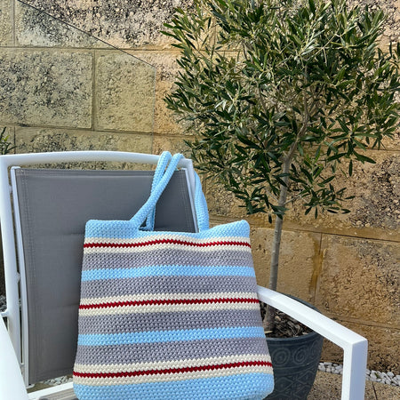 The Everyday Crochet Tote Bag - Cloudberry