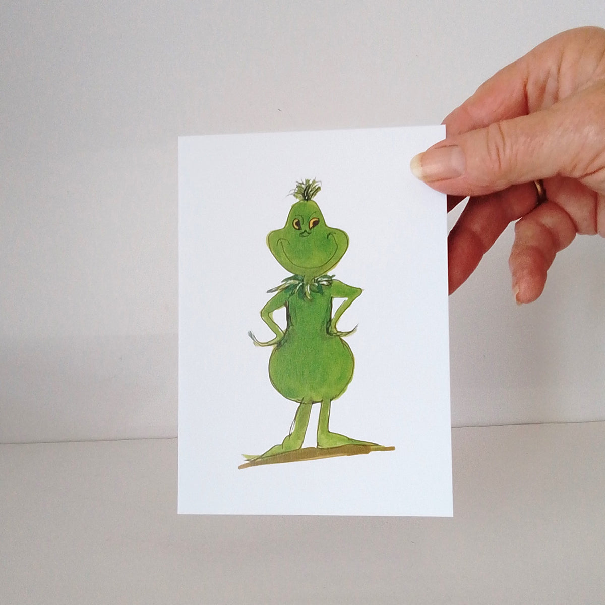 Grinch Christmas cards and tags