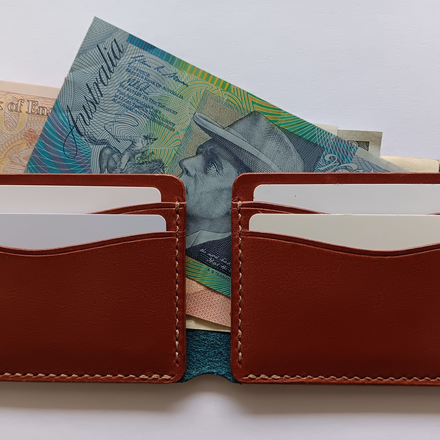 Men's Wallet Cardholder - Green/Chestnut