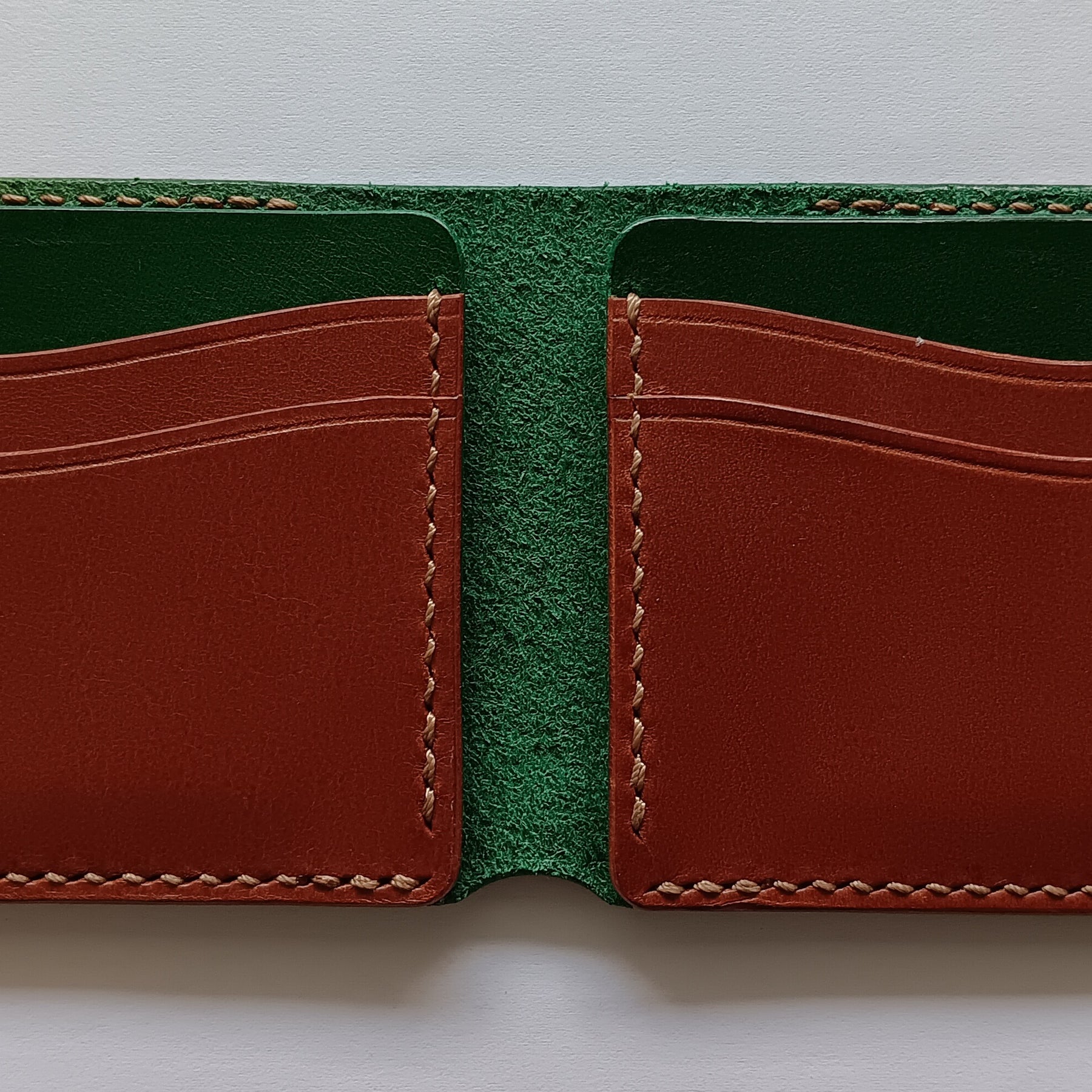 Men's Wallet Cardholder - Green/Chestnut