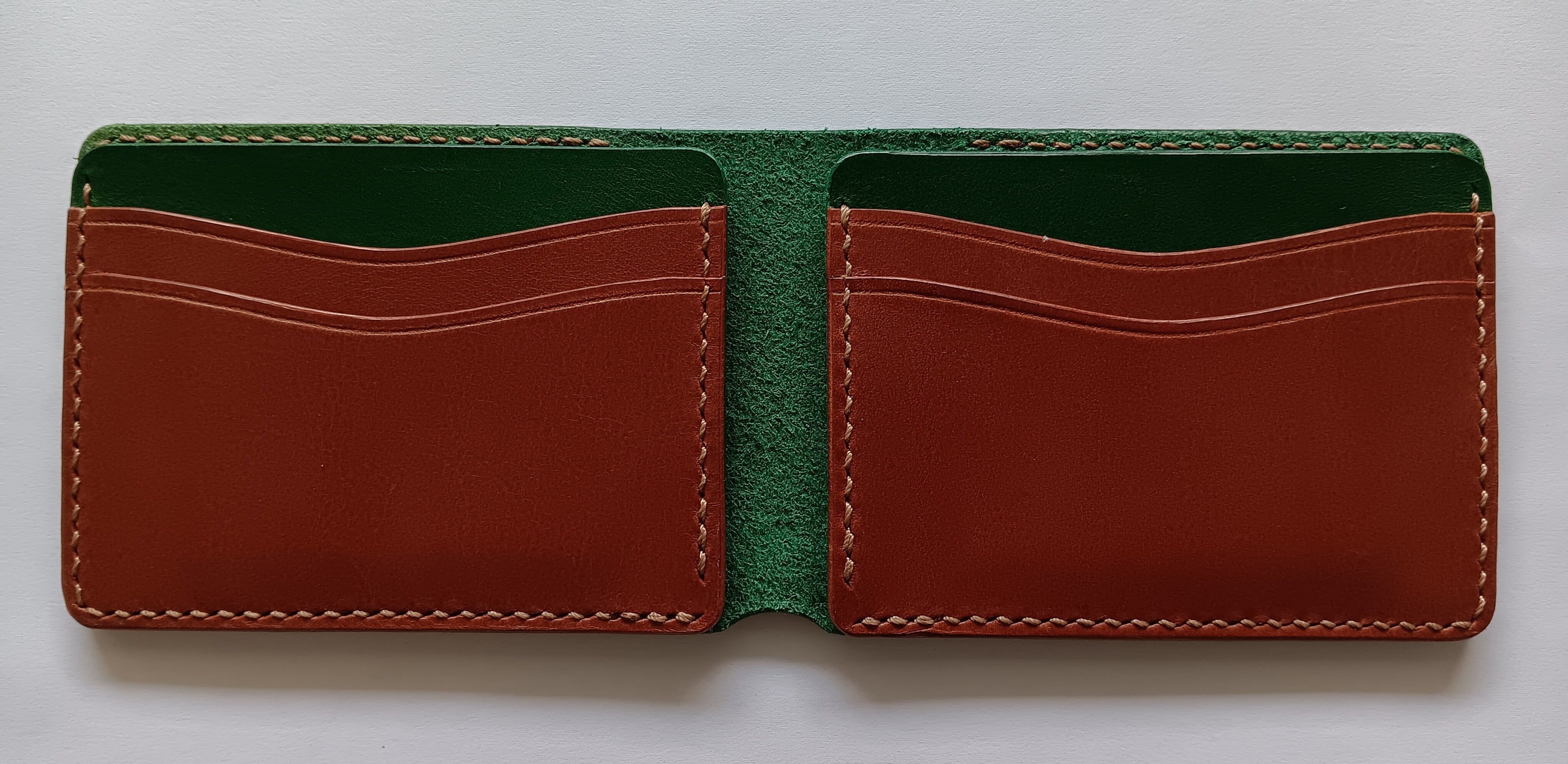 Men's Wallet Cardholder - Green/Chestnut