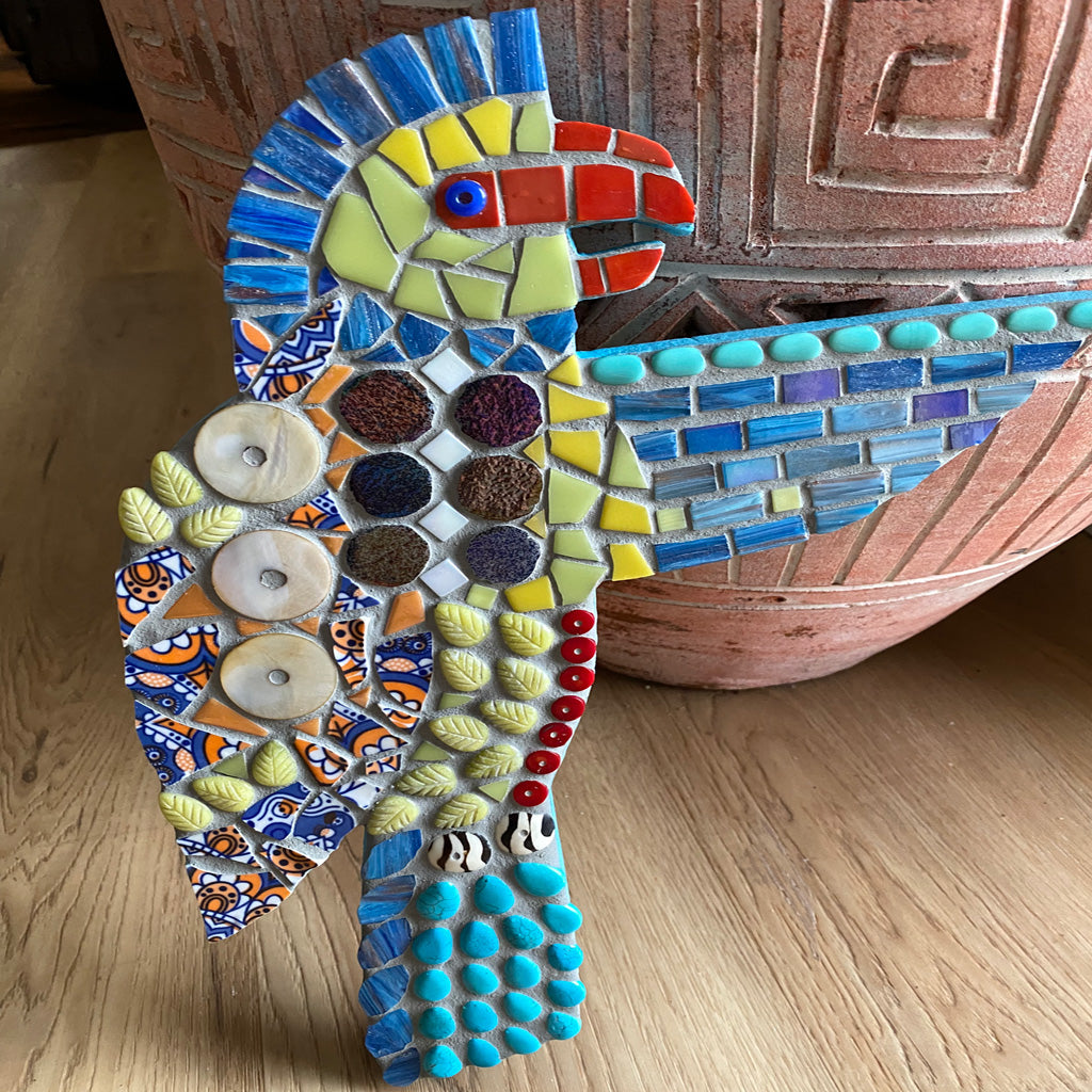 Mosaic Cheerful Parrot