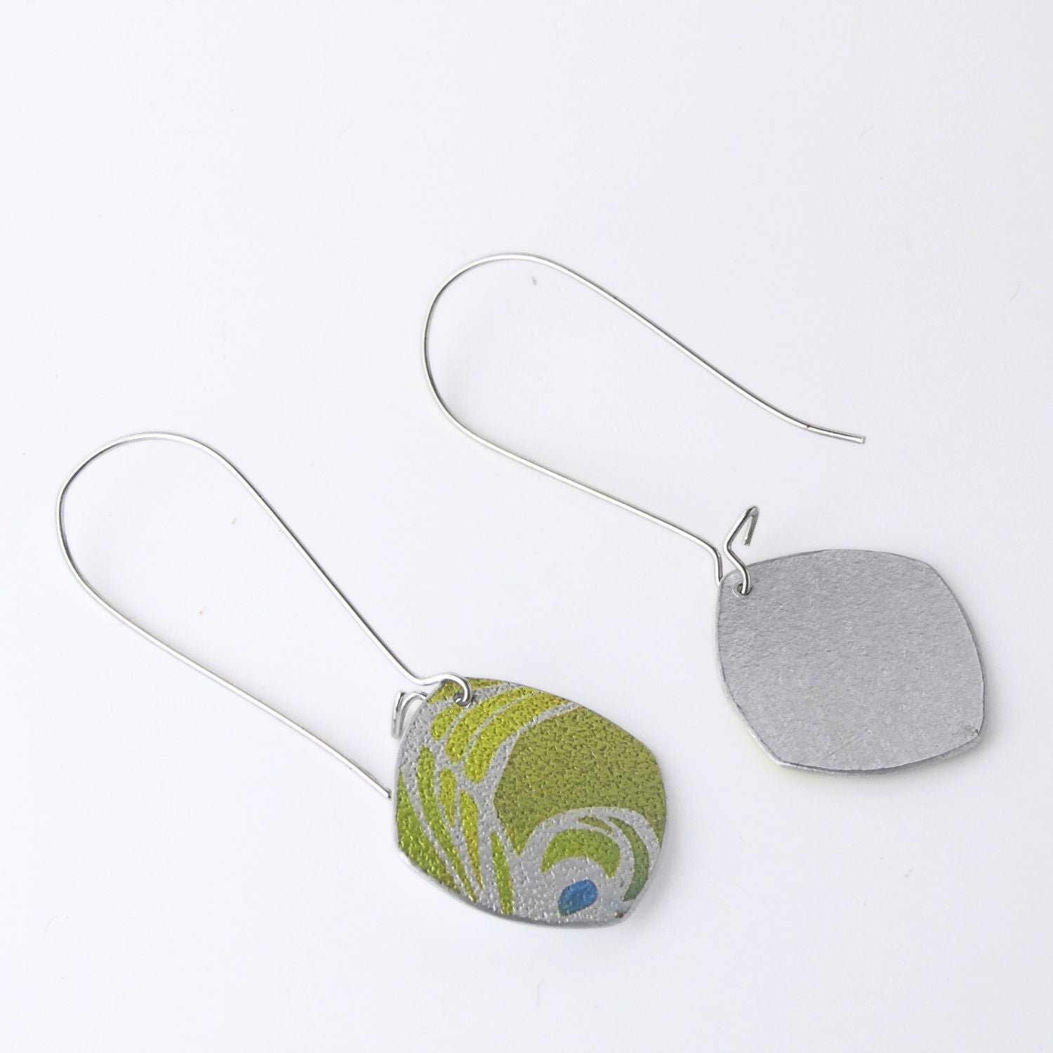 Anodised aluminium earrings hand printed Tropical Dream Collection