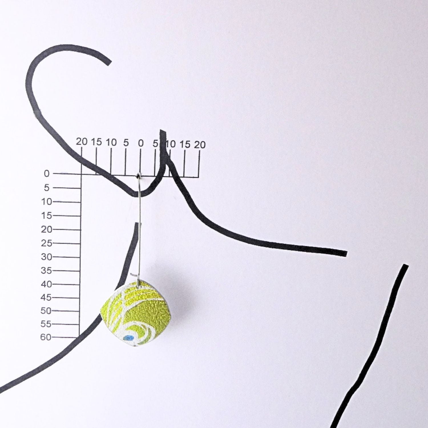 Anodised aluminium earrings hand printed Tropical Dream Collection