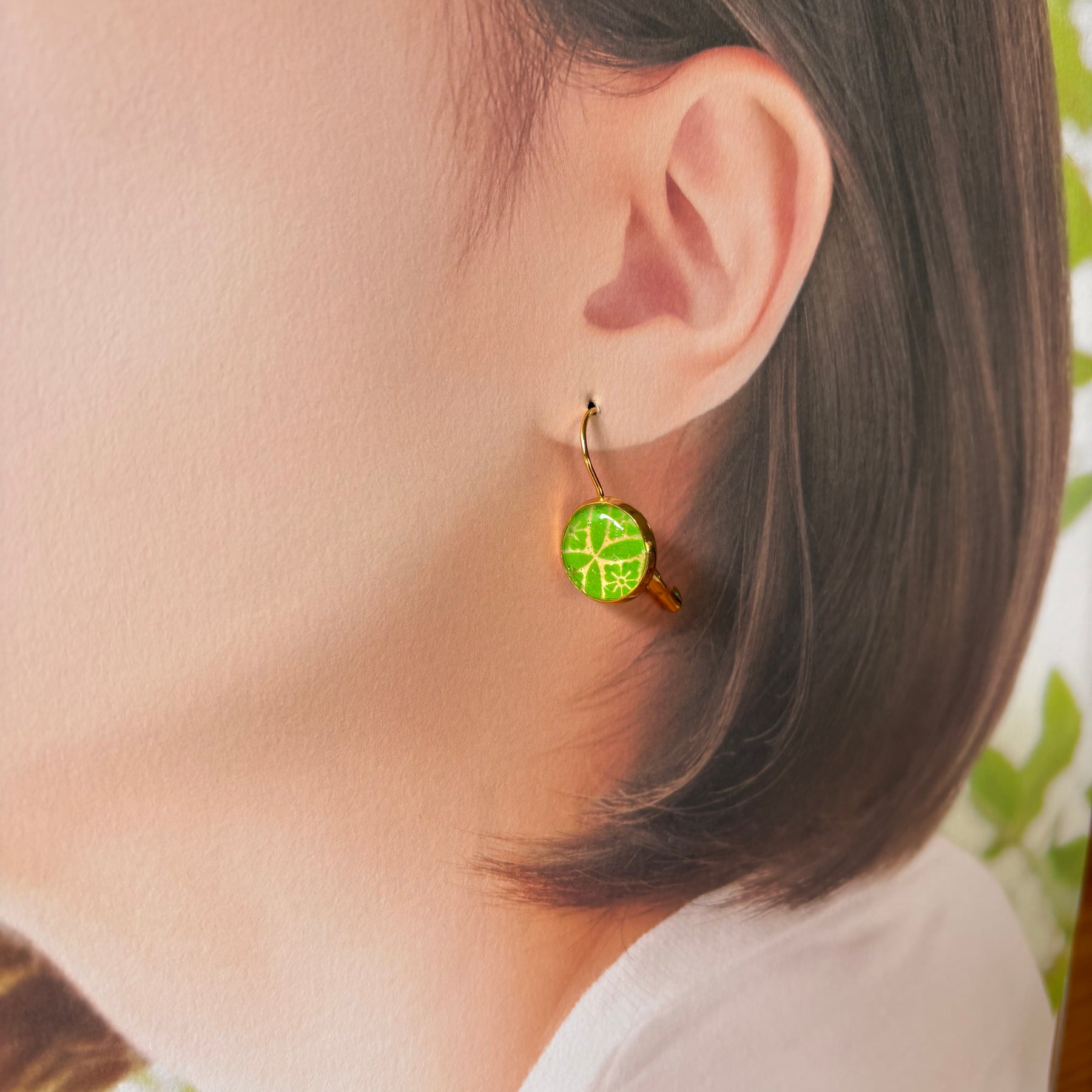 Japanese paper Resin earrings
