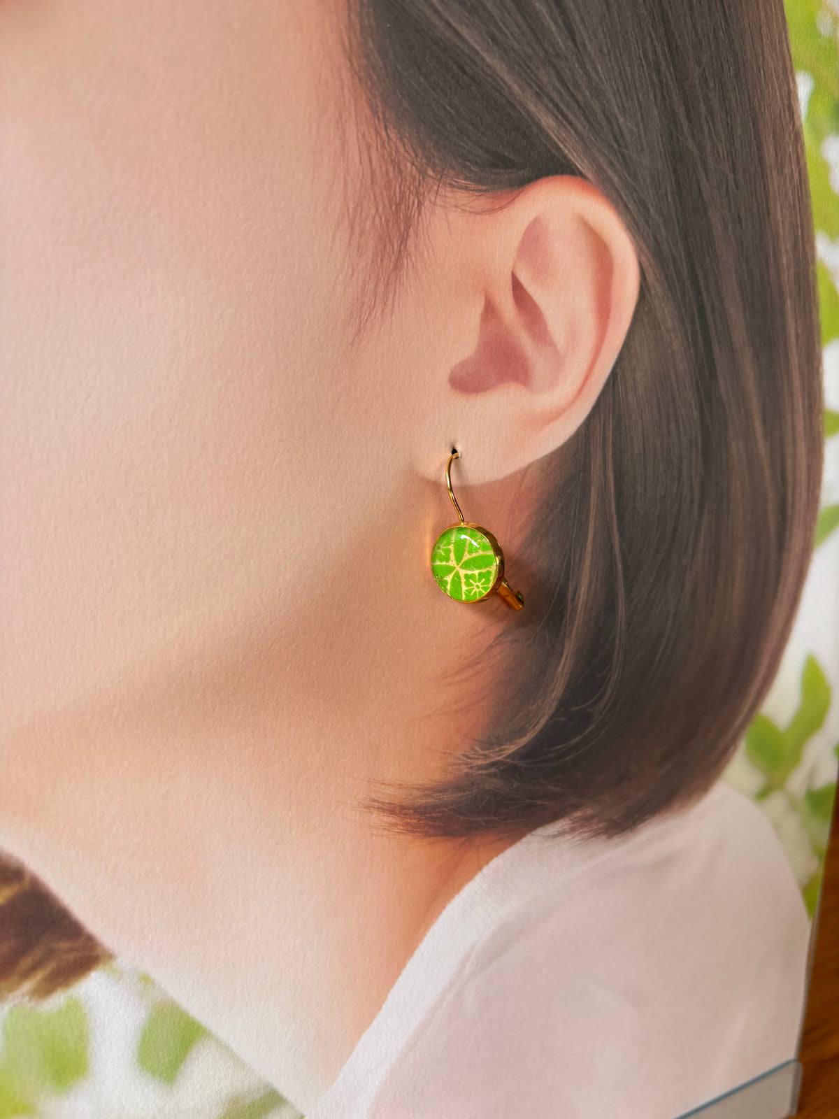 Japanese paper Resin earrings