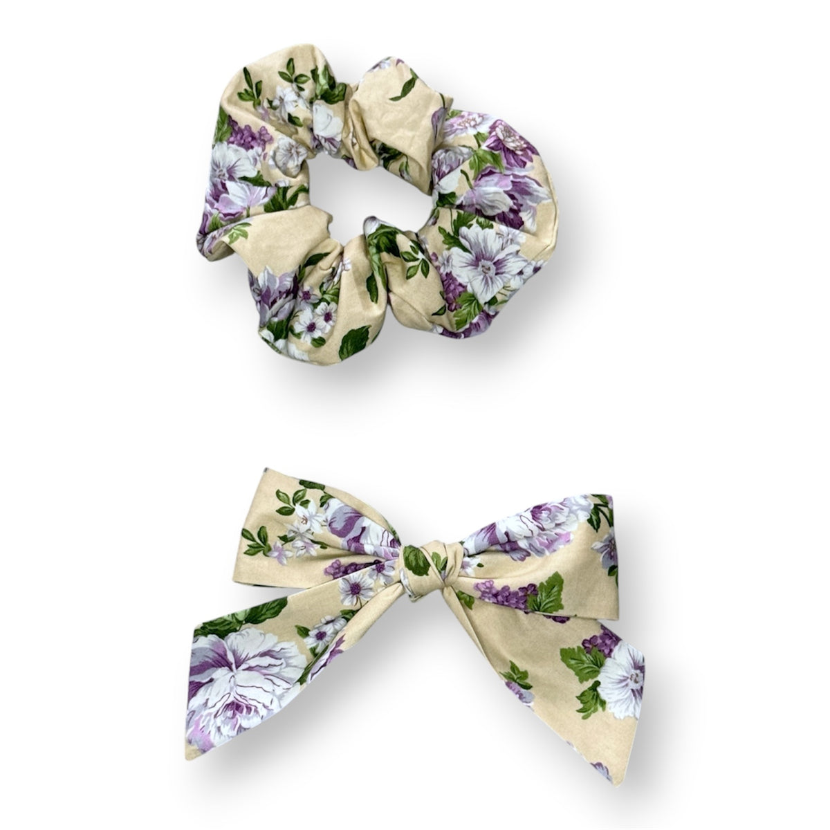 Beige with Violet Roses Girls Sundress - SIZES 3, 5 & 6