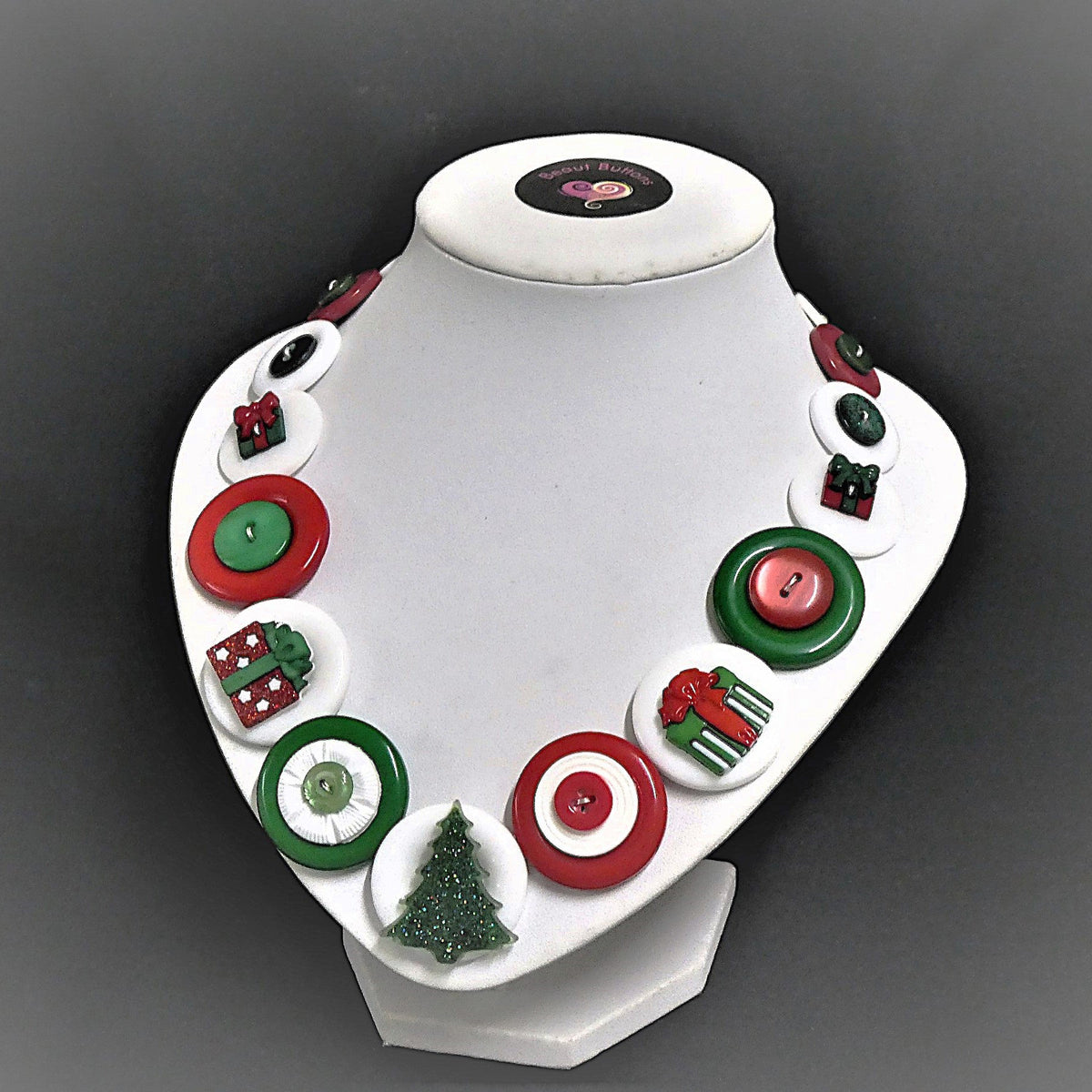 Christmas Tree Necklace with Gift earrings