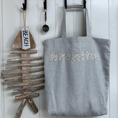 Simply Sweet Tote Bag| Raw Edge Floral Appliqué | Personalise