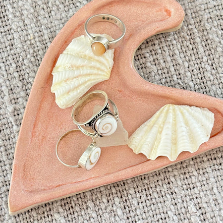 Wave trinket tray - Coral