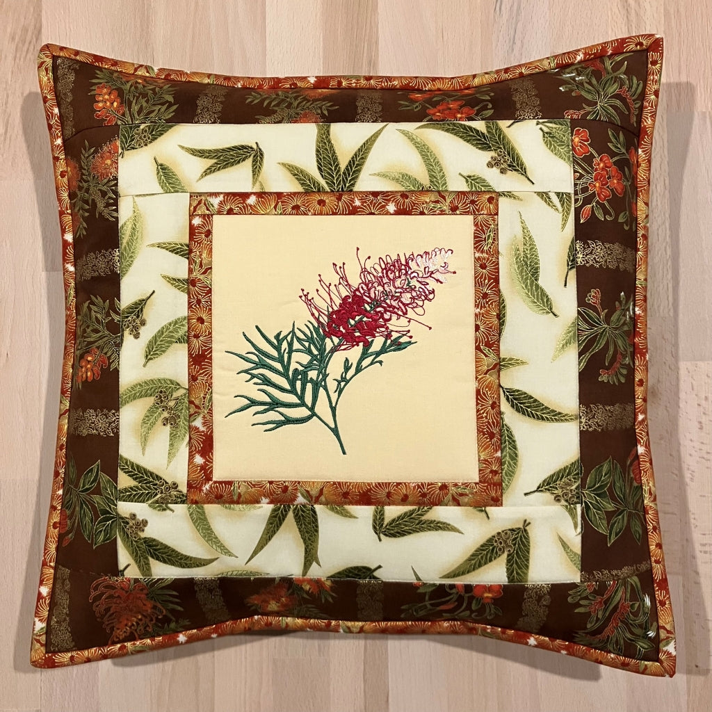 handmade Australian native quilted - grevillea