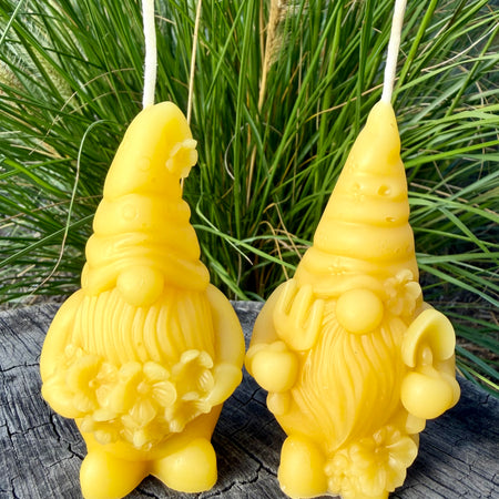 Gnome Beeswax Candle
