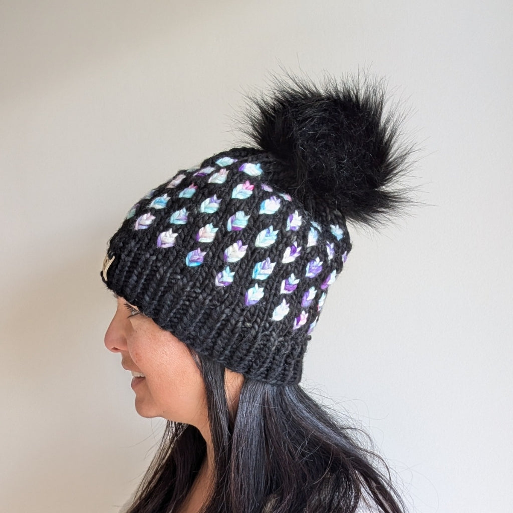 A New Leaf Beanie, Australian Merino Wool, Artisan hand dyed