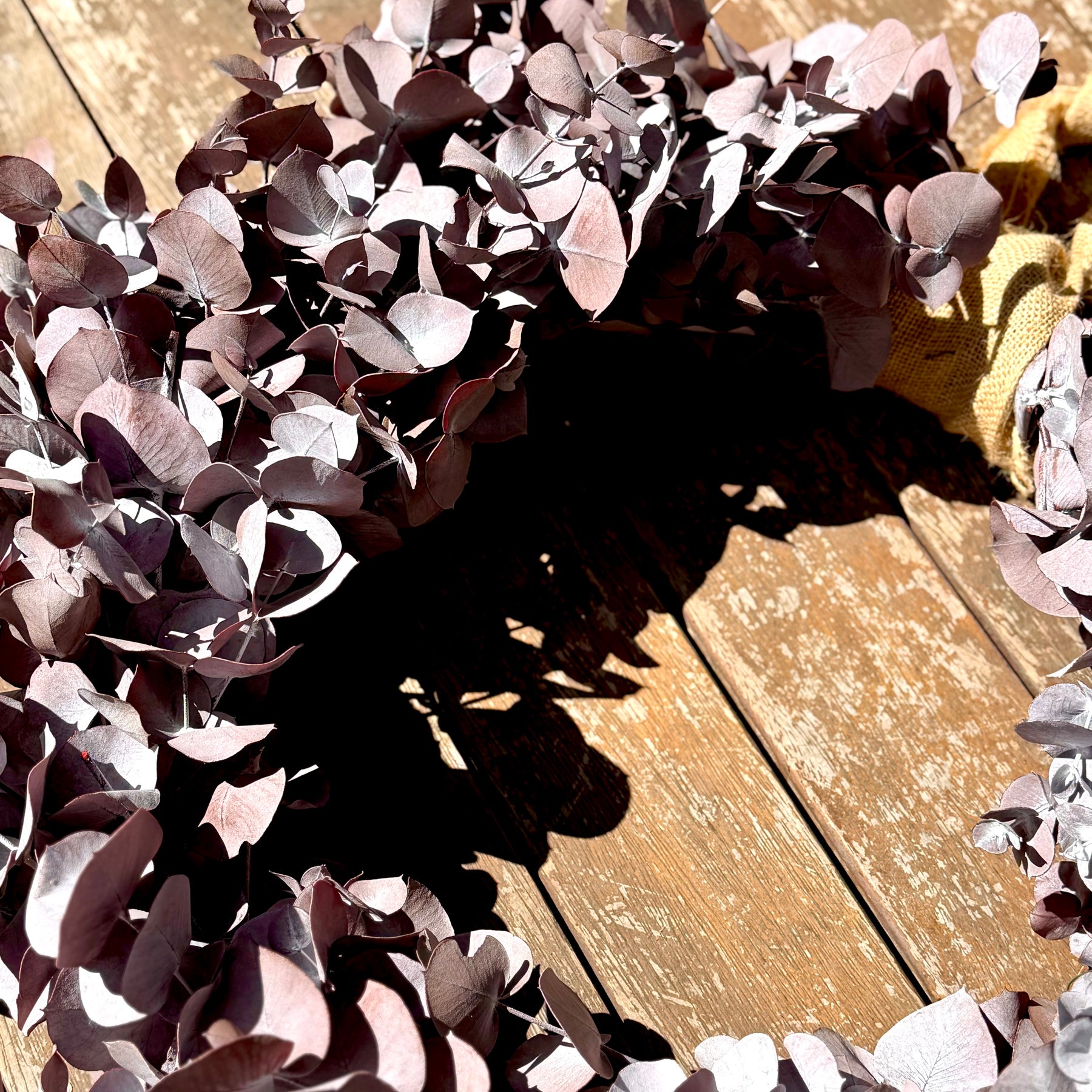 Dried Eucalyptus Wreath Natural Preserved Eucalyptus Door Wreath Rustic Farmhouse Wall Decor 55cm