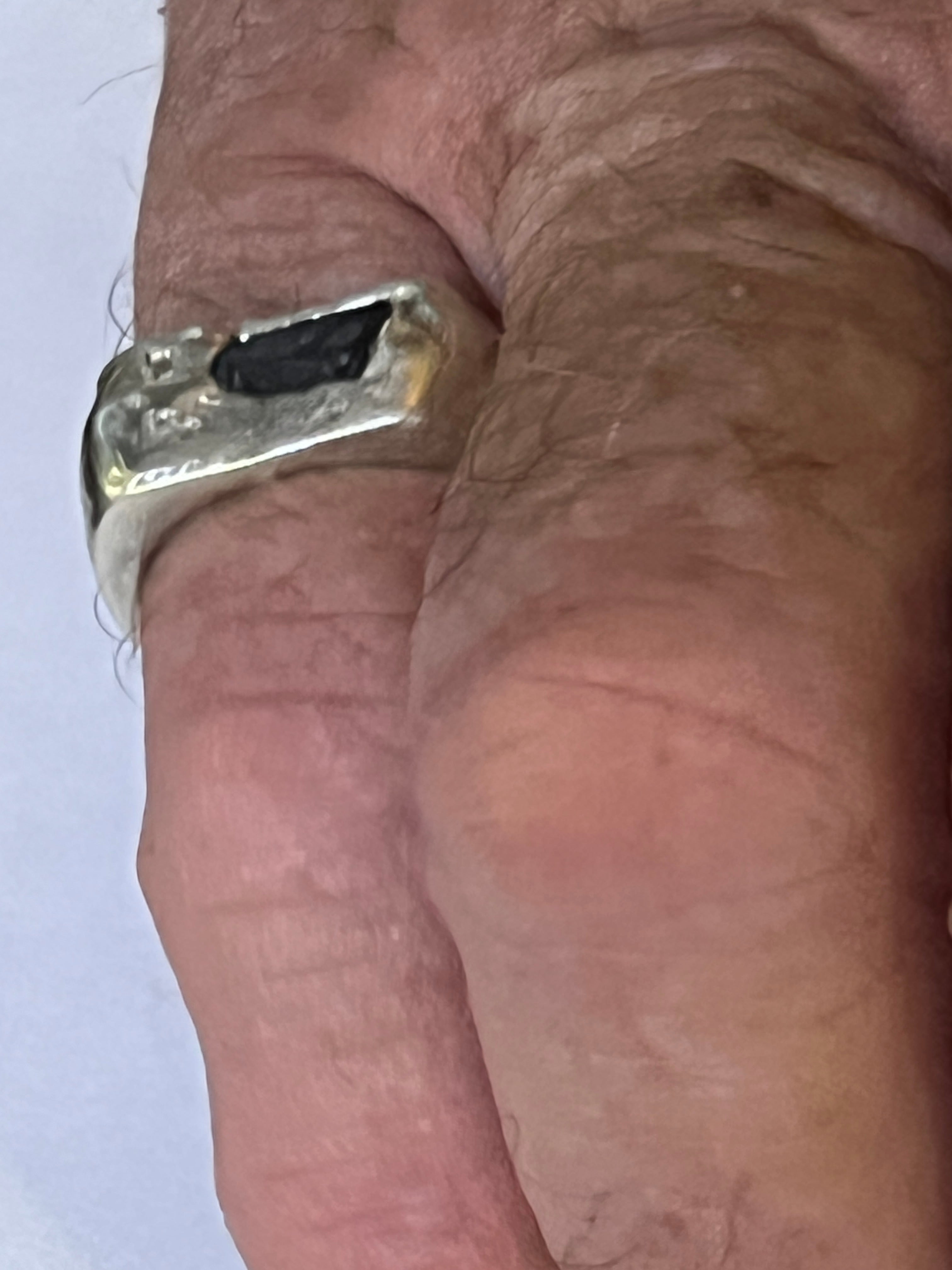 "Darwin" - Sterling Silver Gent's Signet Ring - Size "P"