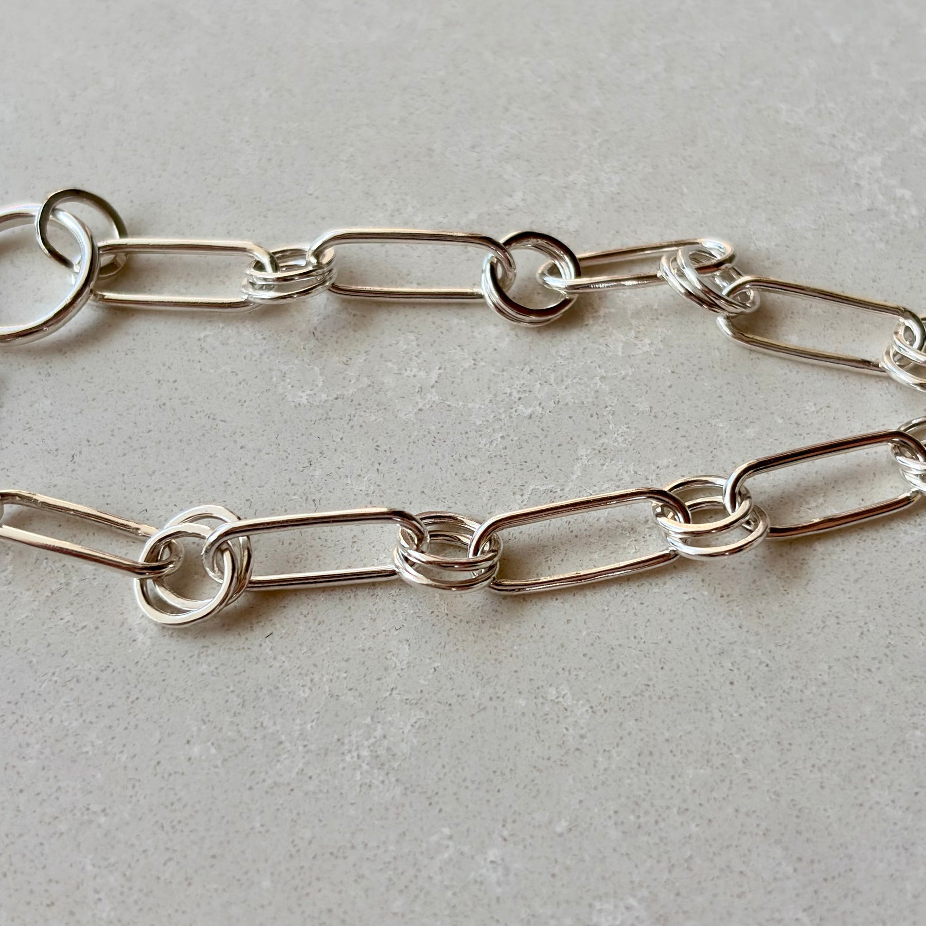 Double Loop Sterling Silver Bracelet
