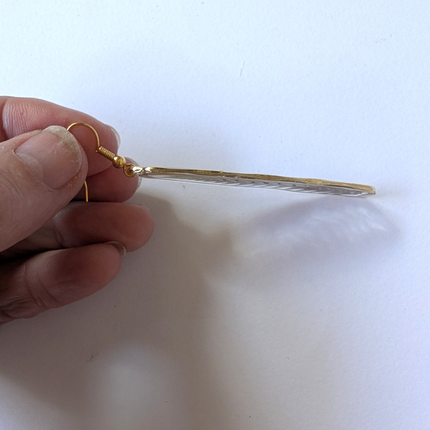 Elegant real fern botanical earrings