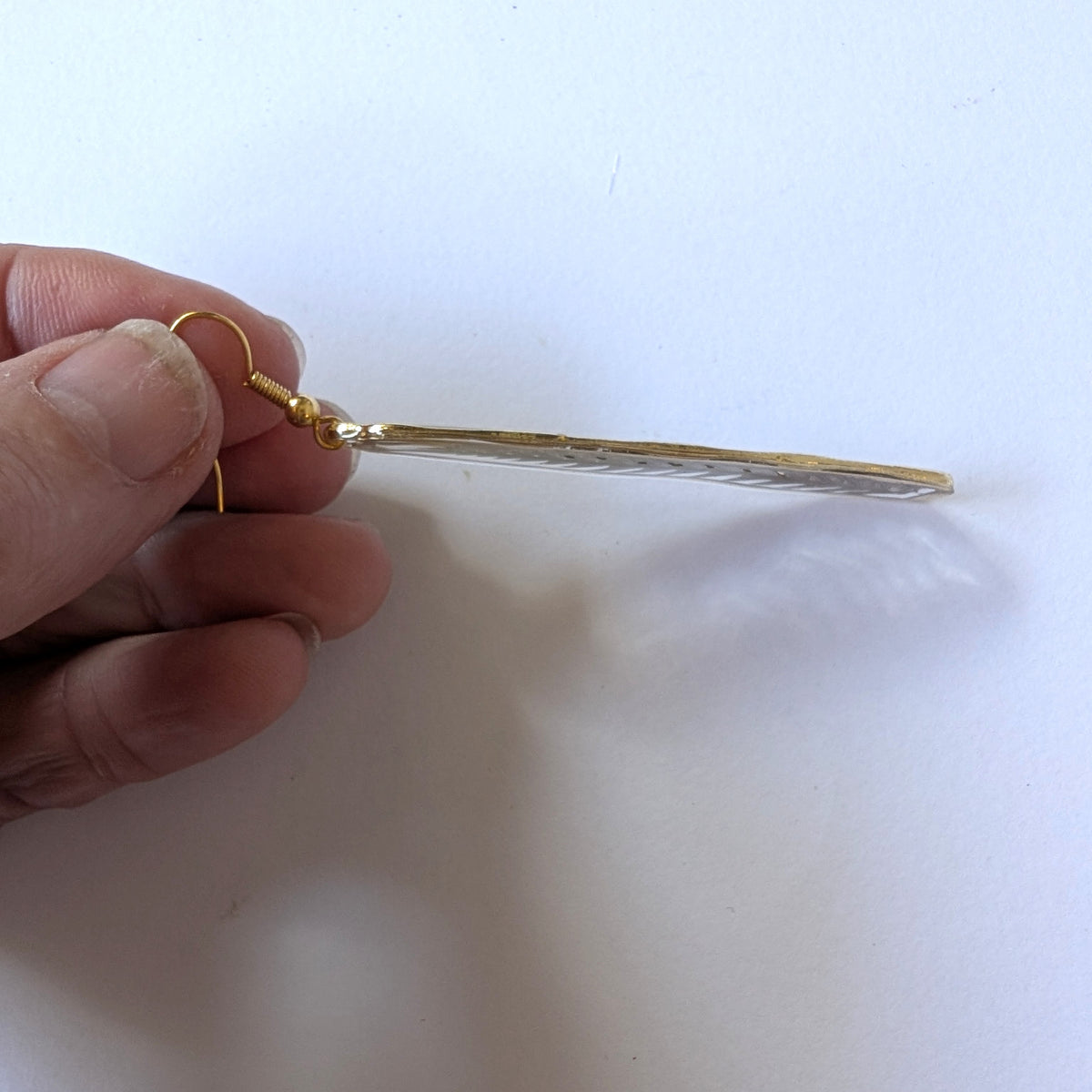 Elegant real fern botanical earrings