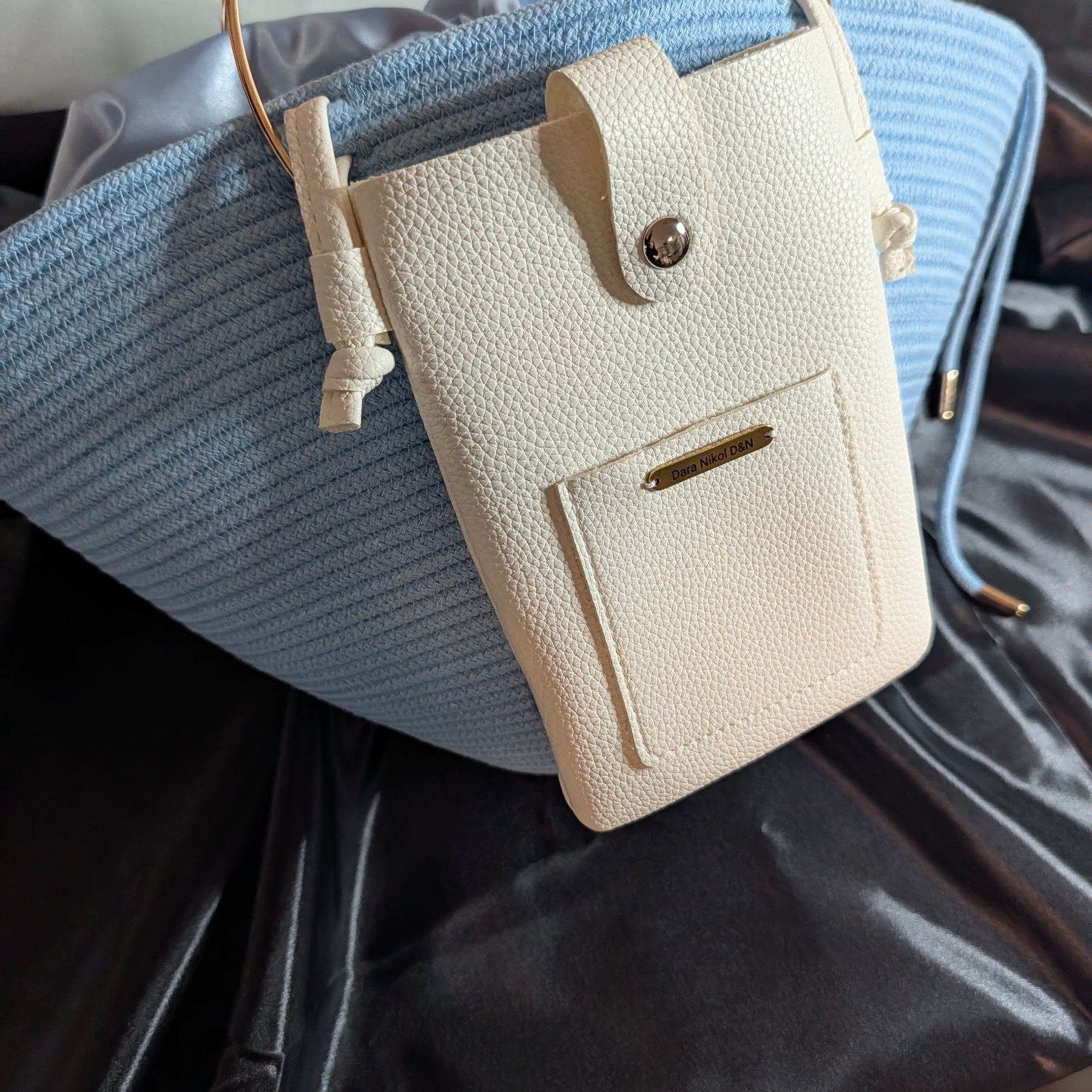 Sky Medium Handmade Cotton Cord Statement Handbag