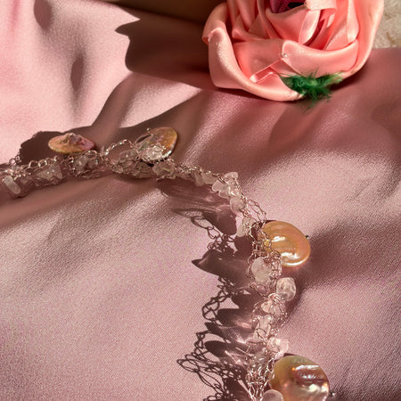 “Rose”- rose quartz and pearls Necklace
