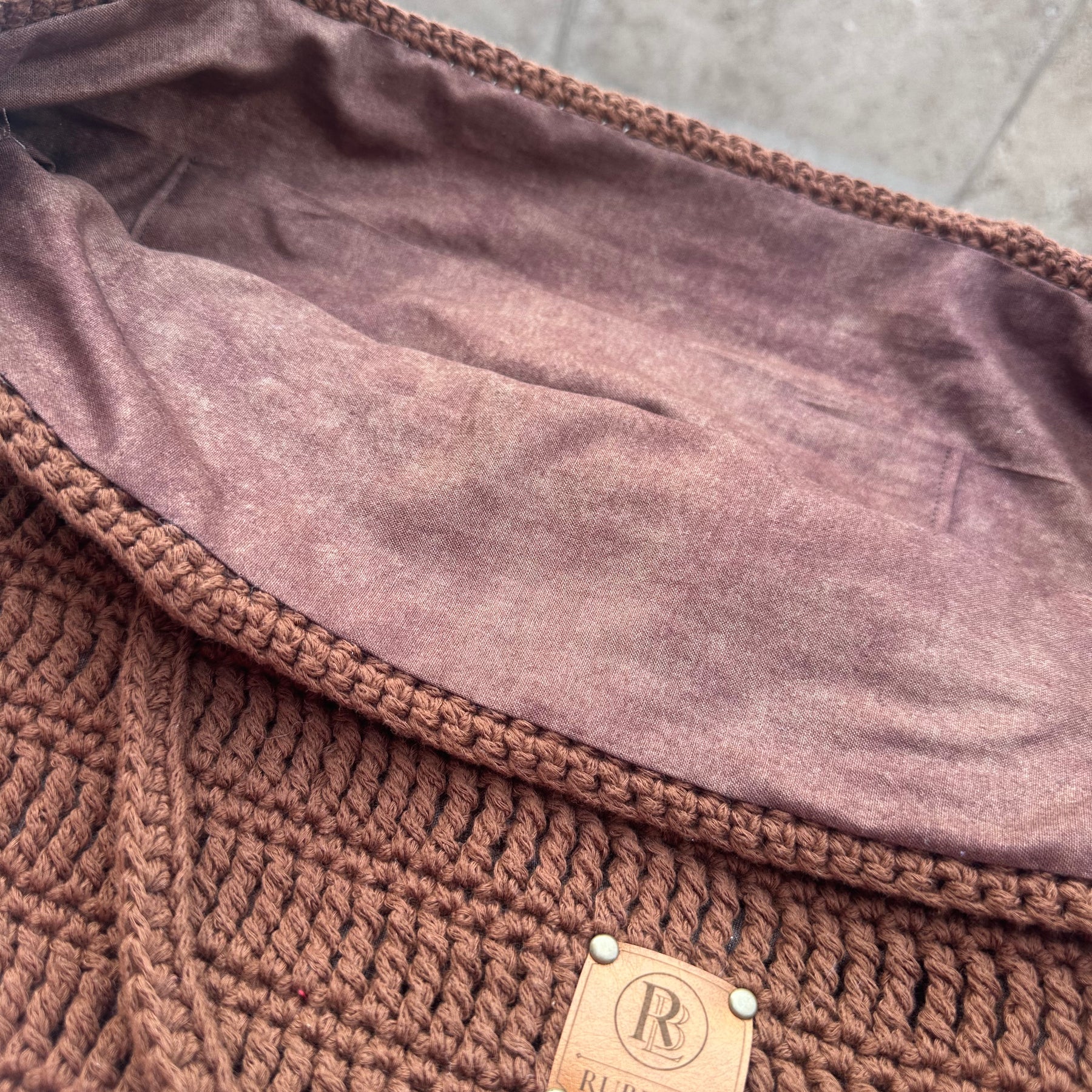 The Chocolate Tote | Hand-Crocheted Cotton Shoulder Bag