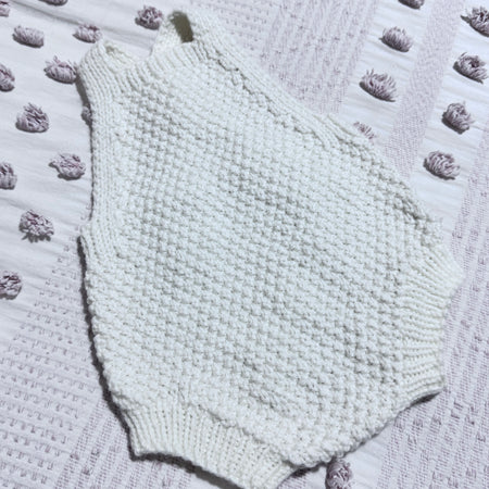 Hand Knitted Baby Romper