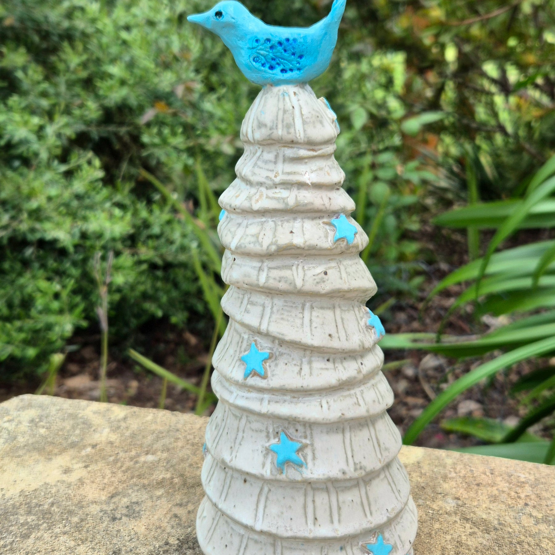 Ceramic Xmas Tree - Bluebird of Happiness