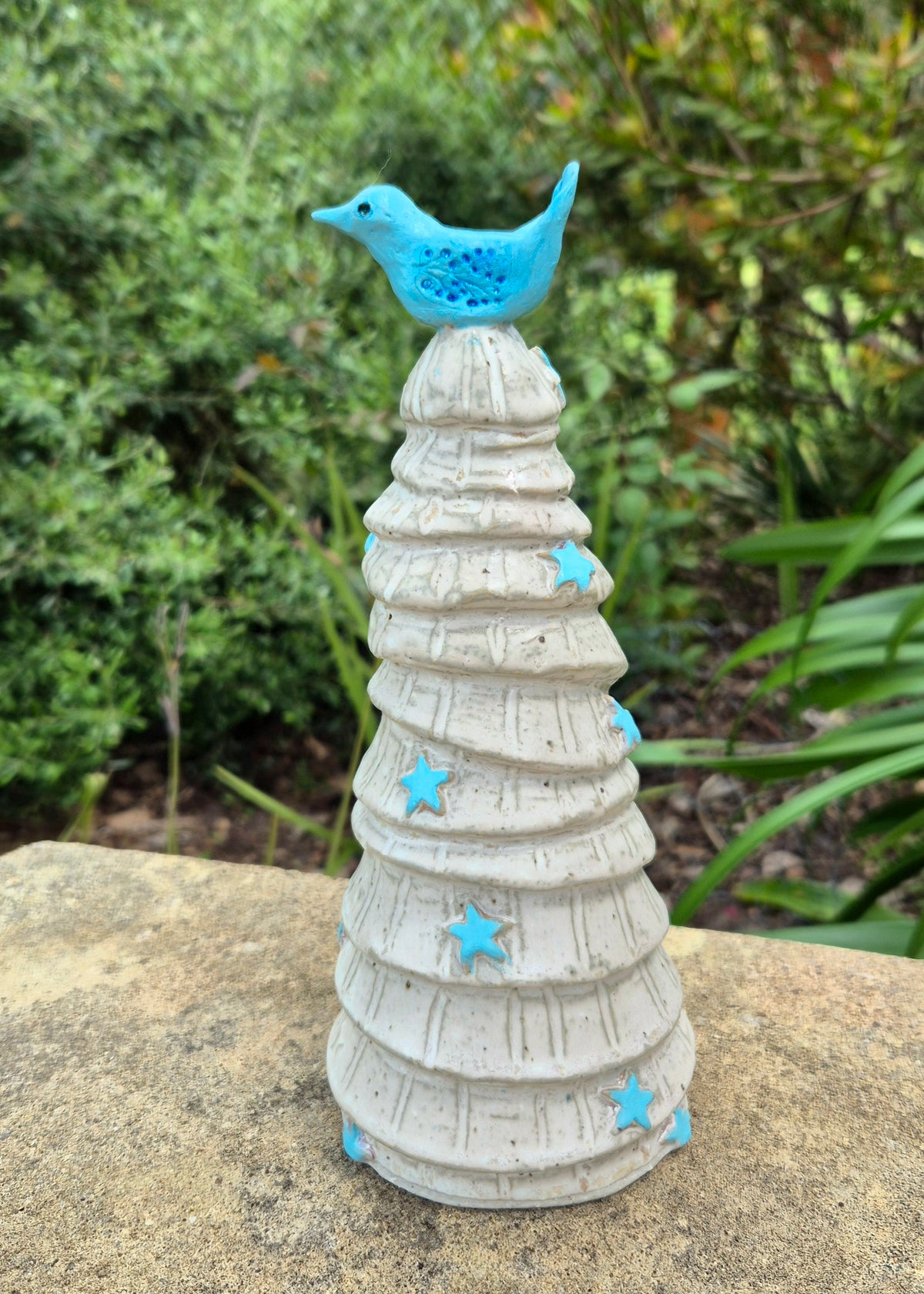 Ceramic Xmas Tree - Bluebird of Happiness