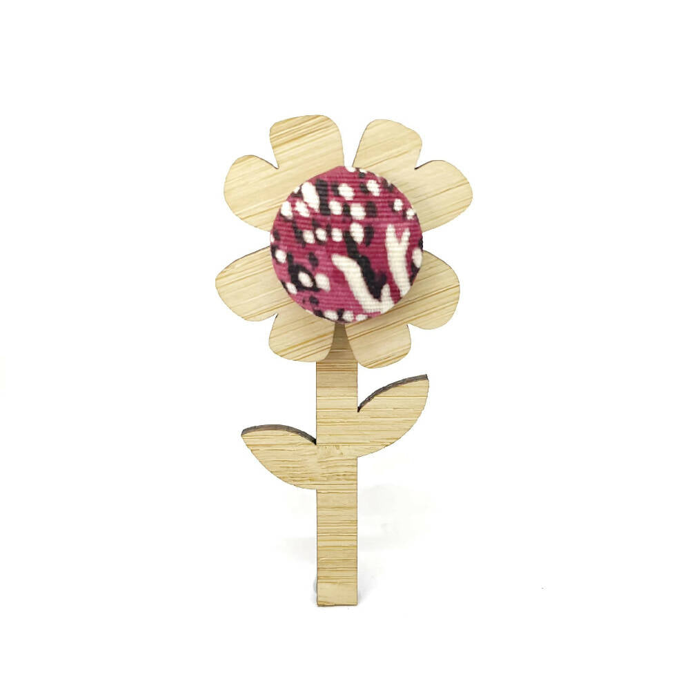 Kimono Flower Brooch