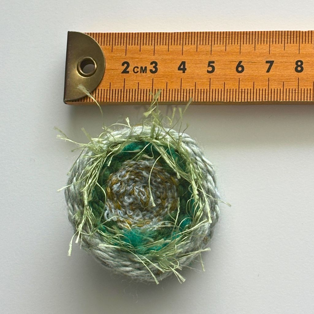 Handwoven Brooch - Small Green