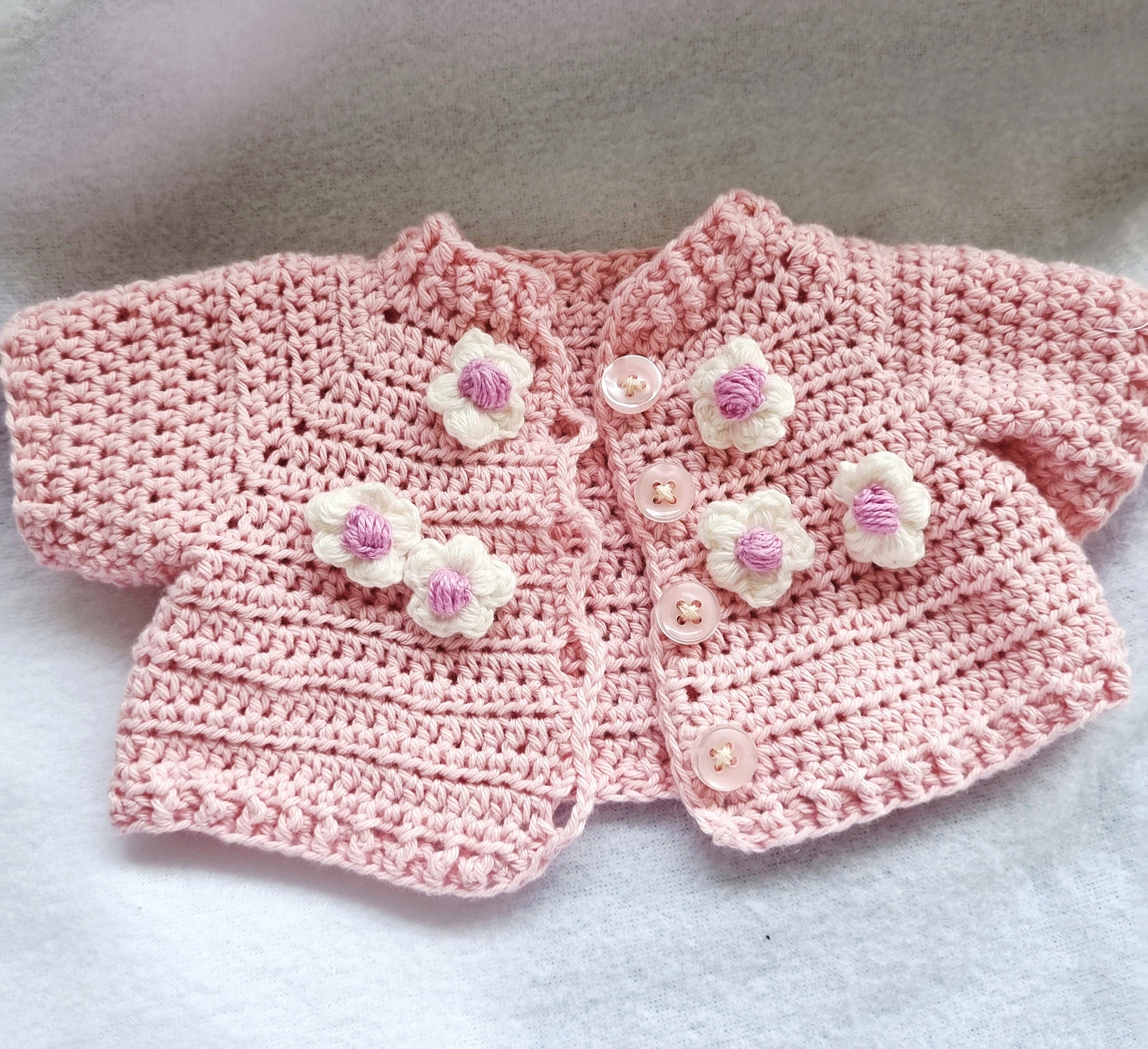 Handmade – Teddy bear with Pink crochet jumper – BB48/1