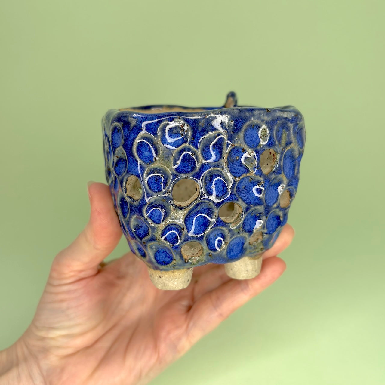 Ceramic square orchid pot