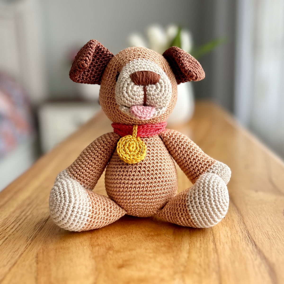 Max the Handmade Crochet Puppy | 100% Cotton Toy | Ready to Ship