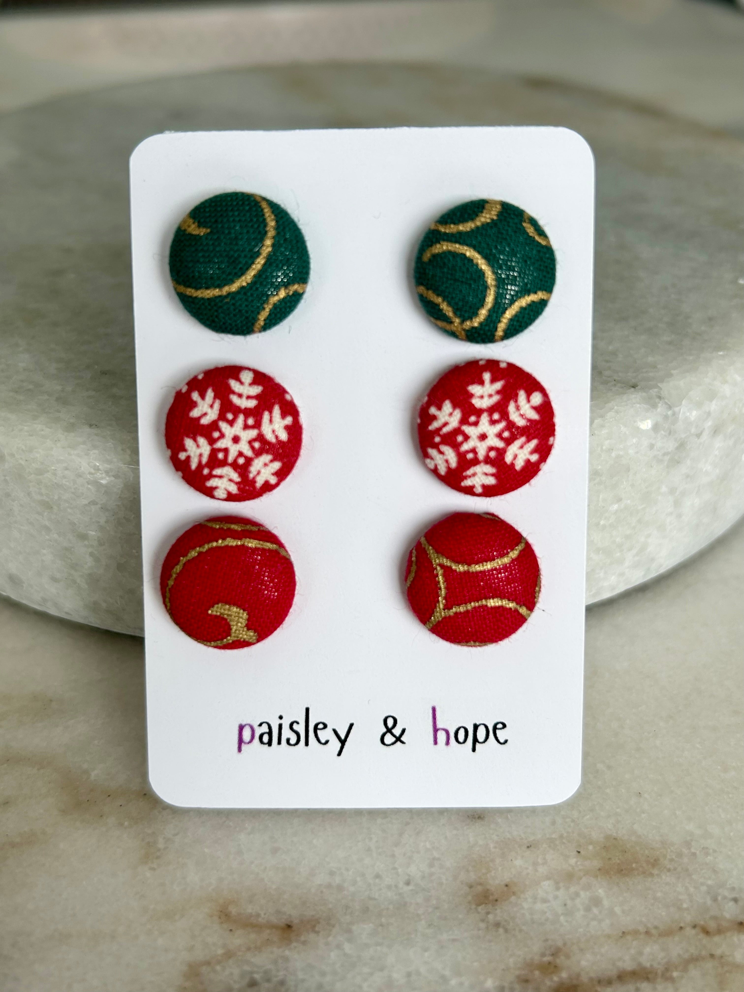 Polymer Clay Christmas Stud Pack - Choose design