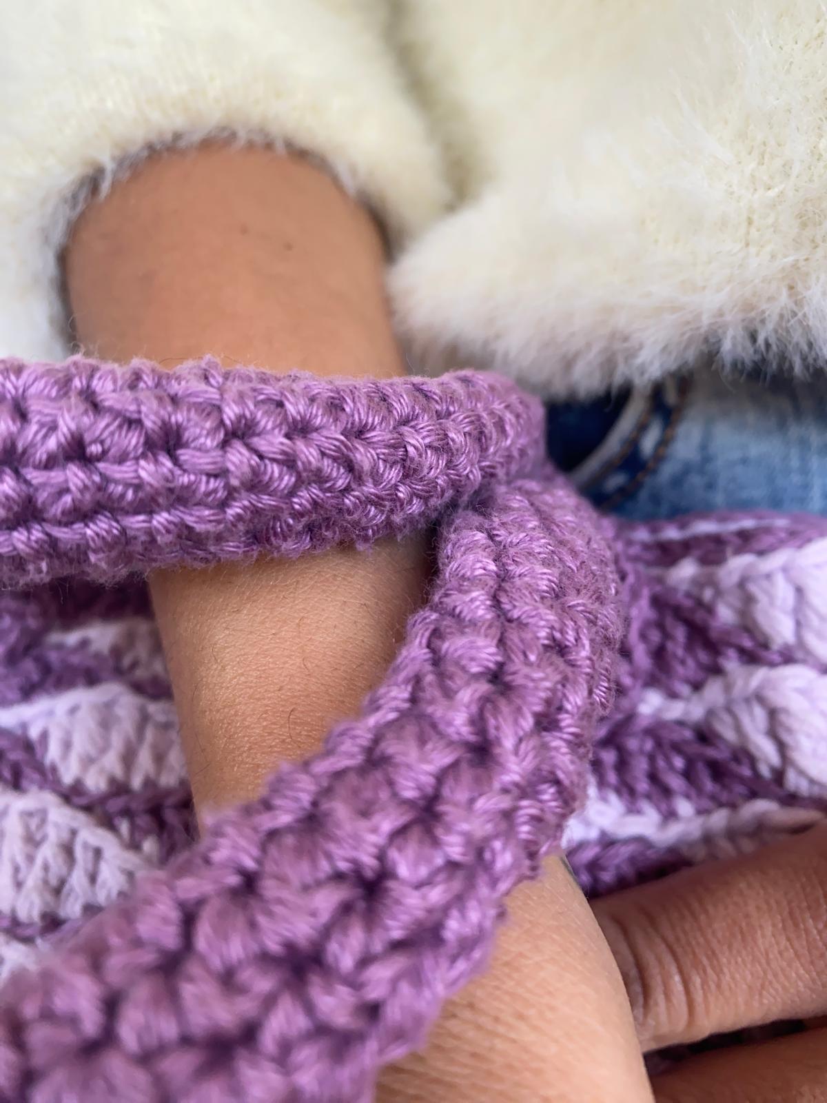 The Lavender Ripple Crochet Bag – Convertible Handbag
