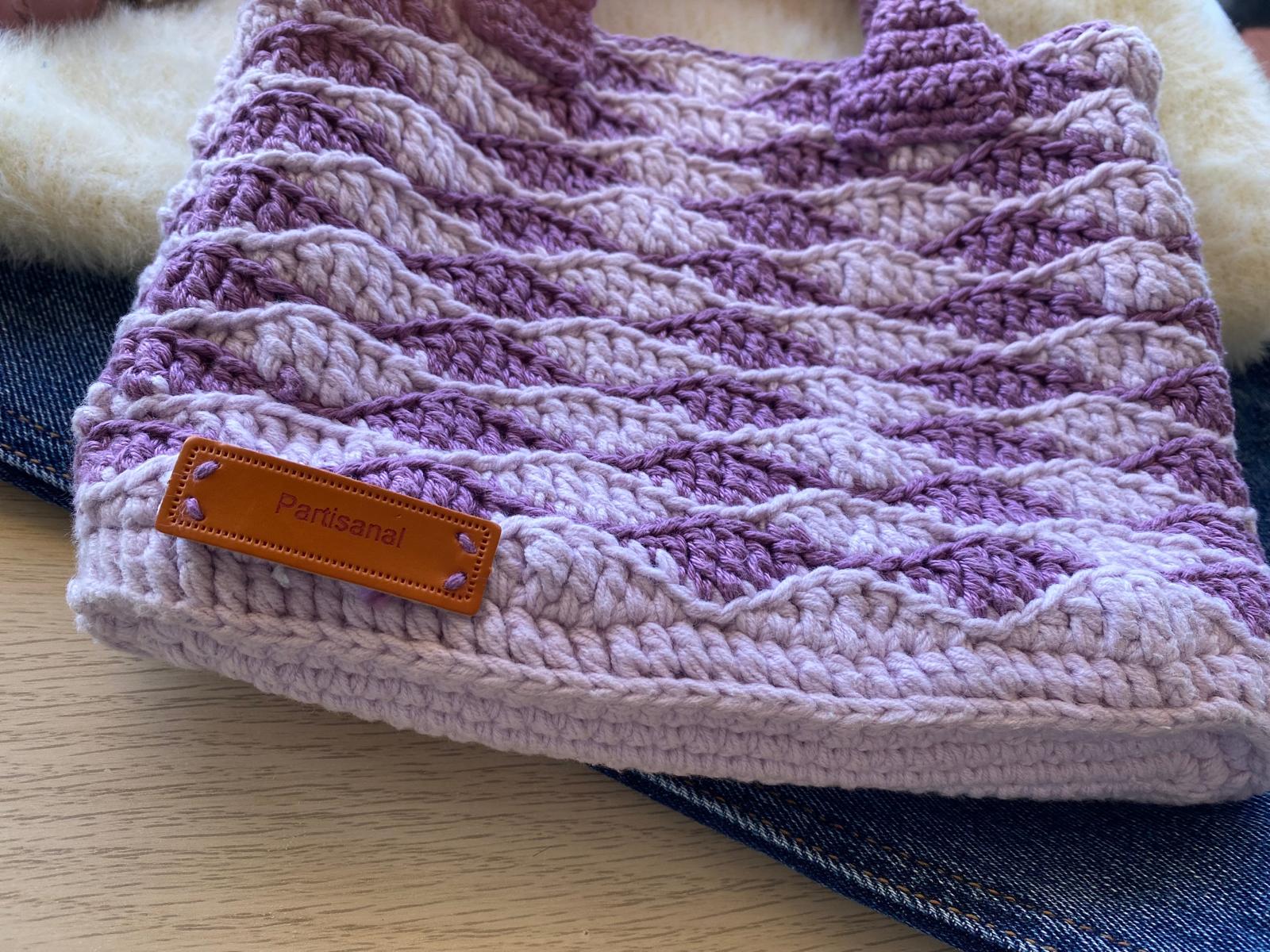 The Lavender Ripple Crochet Bag – Convertible Handbag