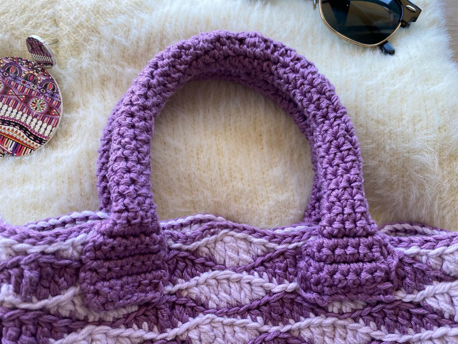 The Lavender Ripple Crochet Bag – Convertible Handbag