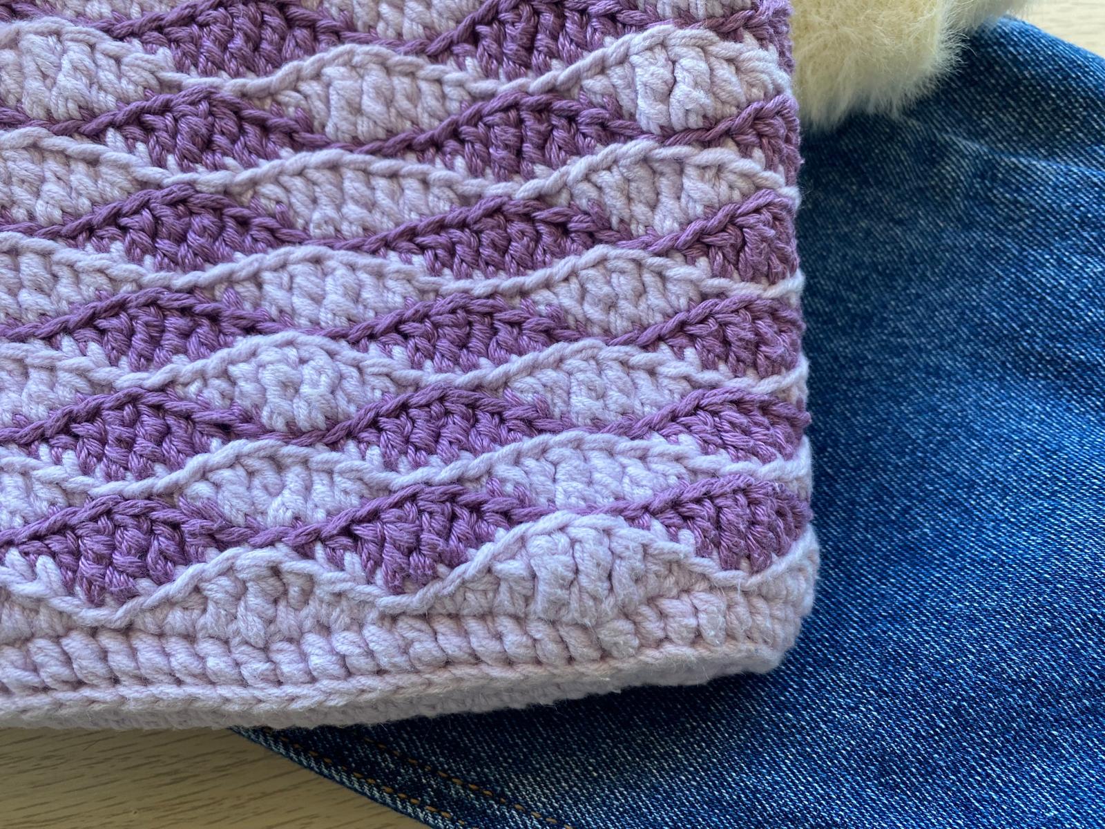 The Lavender Ripple Crochet Bag – Convertible Handbag